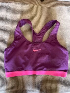 NIKE Purple and Hot Pink Sports Bra - Size XL